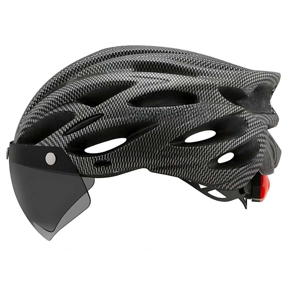 Bike Helmet with Detachable Visor & LED – CycloGuard™-ridecyclonix.com