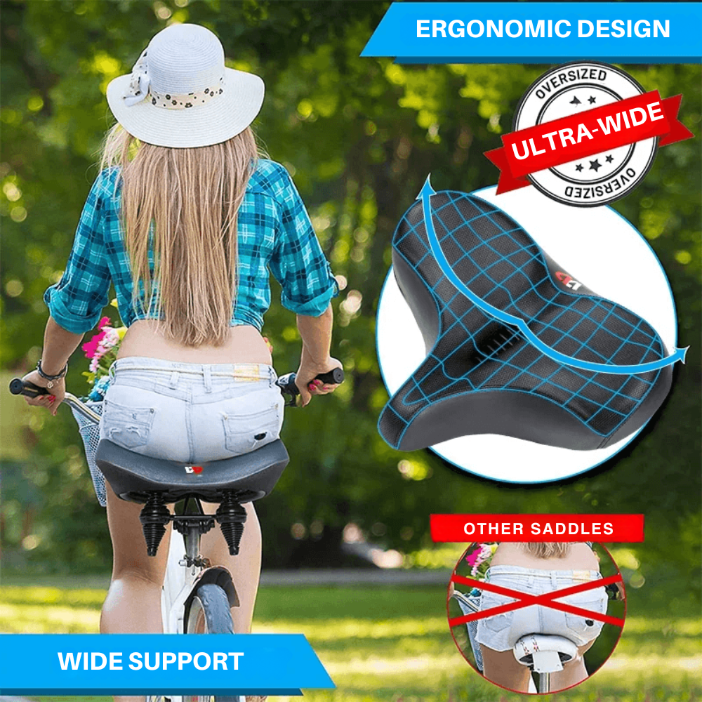Extra Wide Comfort Bike Saddle – MaxiComfort™-ridecyclonix.com
