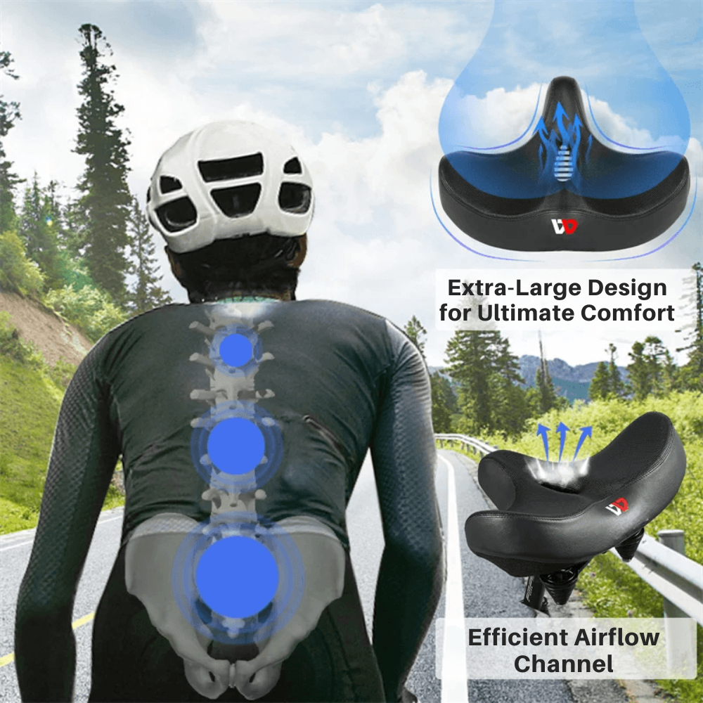 Extra Wide Comfort Bike Saddle – MaxiComfort™-ridecyclonix.com