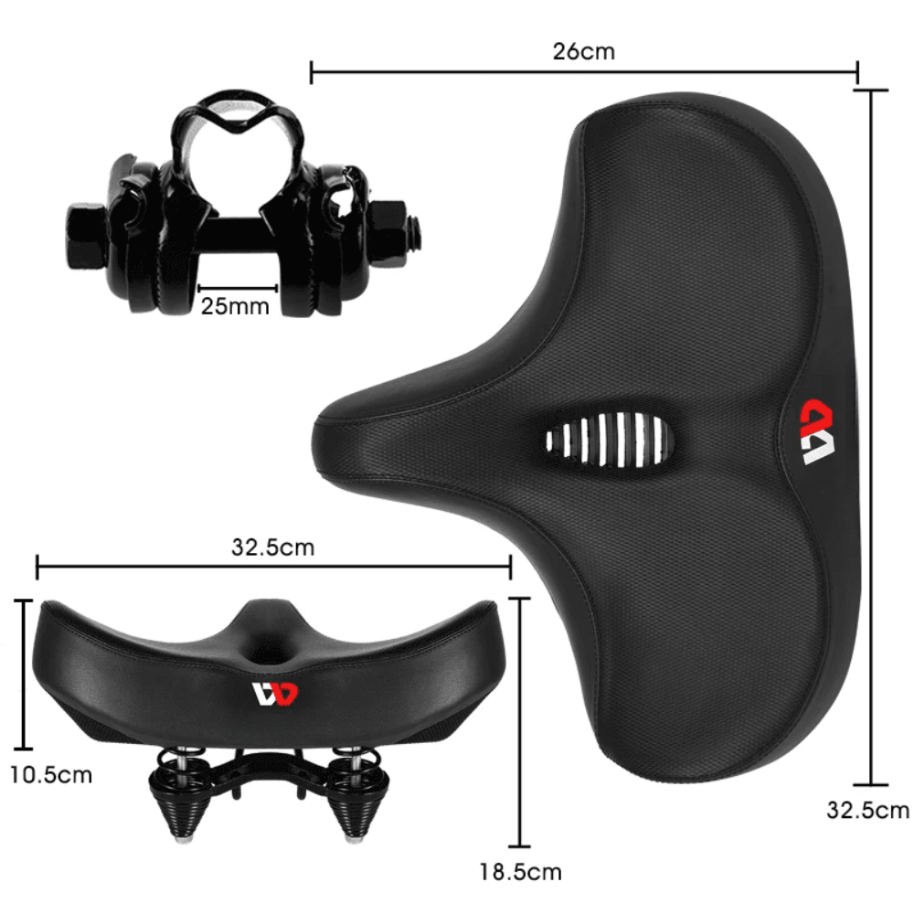 Extra Wide Comfort Bike Saddle – MaxiComfort™-ridecyclonix.com